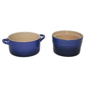 Le Creuset Stoneware Mini Cocotte & Ramekin In Azure Blue 0.2L/7 oz